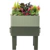 imageVego garden EZCube Self Watering Planter Box with Legs 29quot Elevated Raised Garden Bed with Water Gauge for Patio Backyard 21quot x 48quot Sage GreenSage Green