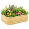 imageVego garden Woodgrain Series Raised Garden Bed 26 Tall 4 x 8 WoodenLook Metal Planter Box Outdoor for Gardening Vegetables Flowers Herbs17 2 x 65