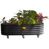 imageVego garden 2 x 6 ft Self Watering Rolling Garden BedOlive GreenModern Gray