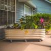 imageVego garden 2 x 6 ft Self Watering Rolling Garden BedOlive GreenPearl White
