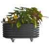 imageVego garden 2 x 6 ft Self Watering Rolling Garden BedOlive GreenModern Gray