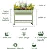 imageRolling Elevated Raised Garden Bed  Slim Series 15 x 55 Outdoor Planters Boxes with Legs ampamp Storage Rack for Patio 750 Lbs Weight Capacity Raised Beds for Gardening Herbs Flowers Olive GreenOlive Green