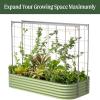image17quot Tall 9 in 1 35ft x 65ft Raised Garden Bed ampamp Two 65ft Wide Metal Trellises Modern Gray