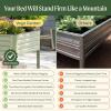 imageRolling Elevated Raised Garden Bed  Jumbo Series 3 x 8 Outdoor Planters Boxes with Legs ampamp Storage Rack for Patio 2000 Lbs Weight Capacity Raised Beds for Gardening Herbs Flowers Modern GrayModern Gray