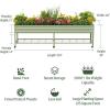imageRolling Elevated Raised Garden Bed  Jumbo Series 3 x 8 Outdoor Planters Boxes with Legs ampamp Storage Rack for Patio 2000 Lbs Weight Capacity Raised Beds for Gardening Herbs Flowers Modern GrayOlive Green