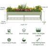imageRolling Elevated Raised Garden Bed  Jumbo Series 3 x 8 Outdoor Planters Boxes with Legs ampamp Storage Rack for Patio 2000 Lbs Weight Capacity Raised Beds for Gardening Herbs Flowers Modern GrayPearl White