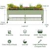 imageRolling Elevated Raised Garden Bed  Jumbo Series 3 x 8 Outdoor Planters Boxes with Legs ampamp Storage Rack for Patio 2000 Lbs Weight Capacity Raised Beds for Gardening Herbs Flowers Modern GrayPearl White