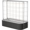 image17quot Tall 9 in 1 35ft x 65ft Raised Garden Bed ampamp Two 65ft Wide Metal Trellises Modern Gray