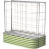image17quot Tall 9 in 1 35ft x 65ft Raised Garden Bed ampamp Two 65ft Wide Metal Trellises Olive Green