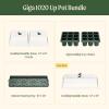 image:imageVego garden Ultimate Seed Starting Bundle 2Packs Giga8 Pack Jumbo8 Pack Standard Seedling Trays with Seedling Tray Lids and 10 x 20 Bottom Watering TraysGiga 1020 Up Pot Bundle