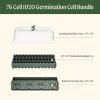 image:imageVego garden Ultimate Seed Starting Bundle 2Packs Giga8 Pack Jumbo8 Pack Standard Seedling Trays with Seedling Tray Lids and 10 x 20 Bottom Watering Trays76 Cell 1020 Germination Cell Bundle