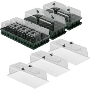 image:imageVego garden Ultimate Seed Starting Bundle 2Packs Giga8 Pack Jumbo8 Pack Standard Seedling Trays with Seedling Tray Lids and 10 x 20 Bottom Watering TraysUltimate Seed Starting Bundle