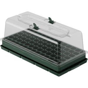 image:imageVego garden Ultimate Seed Starting Bundle 2Packs Giga8 Pack Jumbo8 Pack Standard Seedling Trays with Seedling Tray Lids and 10 x 20 Bottom Watering Trays76 Cell 1020 Germination Cell Bundle