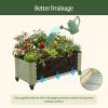image:imageVego garden Classic Rolling Garden Bed  175 Mobile Metal Raised Garden Bed for Patio Deck Balcony  Deep Planting Space Durable amp Easy to Move Olive Green 175X8Olive Green