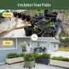 image:imageVego garden Classic Rolling Garden Bed  175 Mobile Metal Raised Garden Bed for Patio Deck Balcony  Deep Planting Space Durable amp Easy to Move Olive Green 175X8Olive Green