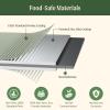 image:imageVego garden Classic Rolling Garden Bed  175 Mobile Metal Raised Garden Bed for Patio Deck Balcony  Deep Planting Space Durable amp Easy to Move Olive Green 175X8Pearl White