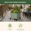 image:imageVego garden Classic Rolling Garden Bed  175 Mobile Metal Raised Garden Bed for Patio Deck Balcony  Deep Planting Space Durable amp Easy to Move Olive Green 175X8Olive Green