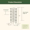 image:imageVego Garden Tomato Cage 165 Square HeavyDuty for Garden amp Pots RustResistant Tomato Stackable Plant Cage Trellis Support for Climbing Vegetables Plants4 Pack