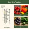 image:imageVego Garden Tomato Cage 165 Square HeavyDuty for Garden amp Pots RustResistant Tomato Stackable Plant Cage Trellis Support for Climbing Vegetables Plants4 Pack