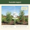 image:imageVego Garden Tomato Cage 165 Square HeavyDuty for Garden amp Pots RustResistant Tomato Stackable Plant Cage Trellis Support for Climbing Vegetables Plants4 Pack