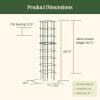 image:imageVego Garden Tomato Cage 165 Square HeavyDuty for Garden amp Pots RustResistant Tomato Stackable Plant Cage Trellis Support for Climbing Vegetables Plants3 Pack
