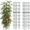image:imageVego Garden Tomato Cage 165 Square HeavyDuty for Garden amp Pots RustResistant Tomato Stackable Plant Cage Trellis Support for Climbing Vegetables Plants3 Pack