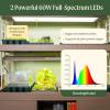 image:imageVego garden 3 Tier Rolling Metal Corner Plant Stand Indoor with 3 Ultimate Grow Light Powerful 60 W FullSpectrum LEDs Plant Rack for Seed Starting Leafy Herbs Fruits amp Microgreens Pearl WhitePearl White
