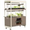 image:imageVego garden 3 Tier Rolling Metal Corner Plant Stand Indoor with 3 Ultimate Grow Light Powerful 60 W FullSpectrum LEDs Plant Rack for Seed Starting Leafy Herbs Fruits amp Microgreens Pearl WhitePearl White