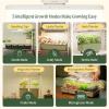 image:imageVego garden Indoor Ultimate Grow Light with Hanging Kit Powerful 60 W FullSpectrum LEDs Plant Rack for Seed Starting Leafy Herbs Fruits amp Microgreens Matte BlackCream White