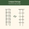 image:imageVego 3Panel Tomato Cage for Garden amp Pots RustResistant Tomato Stakes Plant Cage Trellis Support for Climbing Vegetables Plants  145 Triangle 3 Pack145 inch