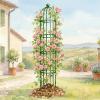 image:imageVego Garden 76 ft Round Obelisk Garden Trellis Metal Rustproof Plant Support Rose Trellis Tower Potted Cages for Flowers Fruits Vegetable Vines Indoor amp Outdoor64 Ft