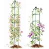 image:imageVego Garden 76 ft Round Obelisk Garden Trellis Metal Rustproof Plant Support Rose Trellis Tower Potted Cages for Flowers Fruits Vegetable Vines Indoor amp Outdoor64 Ft