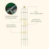 image:imageVego Garden 76 ft Round Obelisk Garden Trellis Metal Rustproof Plant Support Rose Trellis Tower Potted Cages for Flowers Fruits Vegetable Vines Indoor amp Outdoor76 Ft
