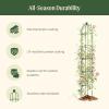 image:imageVego Garden 76 ft Round Obelisk Garden Trellis Metal Rustproof Plant Support Rose Trellis Tower Potted Cages for Flowers Fruits Vegetable Vines Indoor amp Outdoor76 Ft