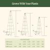 image:imageVego Garden 9 ft Pyramid Obelisk Garden Trellis Metal Rustproof Plant Support Rose Trellis Tower Potted Cages for Flowers Fruits Vegetable Vines Indoor amp Outdoor78 Ft