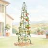 image:imageVego Garden 9 ft Pyramid Obelisk Garden Trellis Metal Rustproof Plant Support Rose Trellis Tower Potted Cages for Flowers Fruits Vegetable Vines Indoor amp Outdoor9 Ft