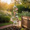 image:imageVego Garden 9 ft Pyramid Obelisk Garden Trellis Metal Rustproof Plant Support Rose Trellis Tower Potted Cages for Flowers Fruits Vegetable Vines Indoor amp Outdoor78 Ft