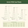 image:imageVego Garden 9 ft Pyramid Obelisk Garden Trellis Metal Rustproof Plant Support Rose Trellis Tower Potted Cages for Flowers Fruits Vegetable Vines Indoor amp Outdoor9 Ft