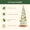 image:imageVego Garden 9 ft Pyramid Obelisk Garden Trellis Metal Rustproof Plant Support Rose Trellis Tower Potted Cages for Flowers Fruits Vegetable Vines Indoor amp Outdoor9 Ft