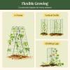 image:imageVego Garden AFrame Trellis Cucumber Cage for Garden amp Pots RustResistant Tomato Stakes Heavy Gauge Plant Cage Trellis Support for Climbing Vegetables Plants63 Tall
