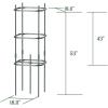 image:imageVego Garden Tomato Cage Tomato Tower 3 Tier for Garden amp Pots RustResistant Tomato Stakes Heavy Gauge Plant Cage Trellis Support for Climbing Vegetables Plants3 Tier