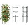 image:imageVego Garden Tomato Cage Tomato Tower 3 Tier for Garden amp Pots RustResistant Tomato Stakes Heavy Gauge Plant Cage Trellis Support for Climbing Vegetables Plants3 Tier