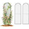 image:imageVego garden Metal 23 x 78 Garden Mounted Wall Trellis 2 Pack for Climbing Plants Flowers Vegetables Planting Arched Outdoor Decoration for Courtyards Lawns Gardens1 Pack