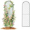 image:imageVego garden Metal 23 x 78 Garden Mounted Wall Trellis 2 Pack for Climbing Plants Flowers Vegetables Planting Arched Outdoor Decoration for Courtyards Lawns Gardens2 Pack