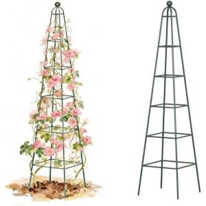 image:imageVego Garden 9 ft Pyramid Obelisk Garden Trellis Metal Rustproof Plant Support Rose Trellis Tower Potted Cages for Flowers Fruits Vegetable Vines Indoor amp Outdoor78 Ft