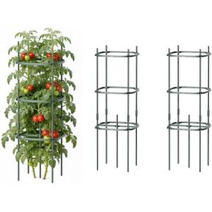 image:imageVego Garden Tomato Cage Tomato Tower 3 Tier for Garden amp Pots RustResistant Tomato Stakes Heavy Gauge Plant Cage Trellis Support for Climbing Vegetables Plants3 Tier