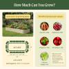 image:imageVego garden 17 Tall 4 x 10 Giant Modular Metal Raised Garden Bed Kit A King Sized Garden Bed for Vegetables Flowers Herbs Olive GreenModern Gray