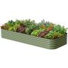 image:imageVego garden 17 Tall 4 x 10 Giant Modular Metal Raised Garden Bed Kit A King Sized Garden Bed for Vegetables Flowers Herbs Olive GreenOlive Green