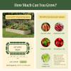 image:imageVego garden 17 Tall 4 x 10 Giant Modular Metal Raised Garden Bed Kit A King Sized Garden Bed for Vegetables Flowers Herbs Olive GreenPearl White
