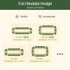 image:imageVego garden 17 Tall 4 x 10 Giant Modular Metal Raised Garden Bed Kit A King Sized Garden Bed for Vegetables Flowers Herbs Olive GreenPearl White